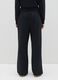 Black Wide-Leg Cotton Blend Trousers_2