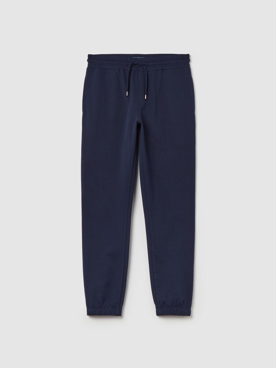 Fleece joggers with drawstring_4