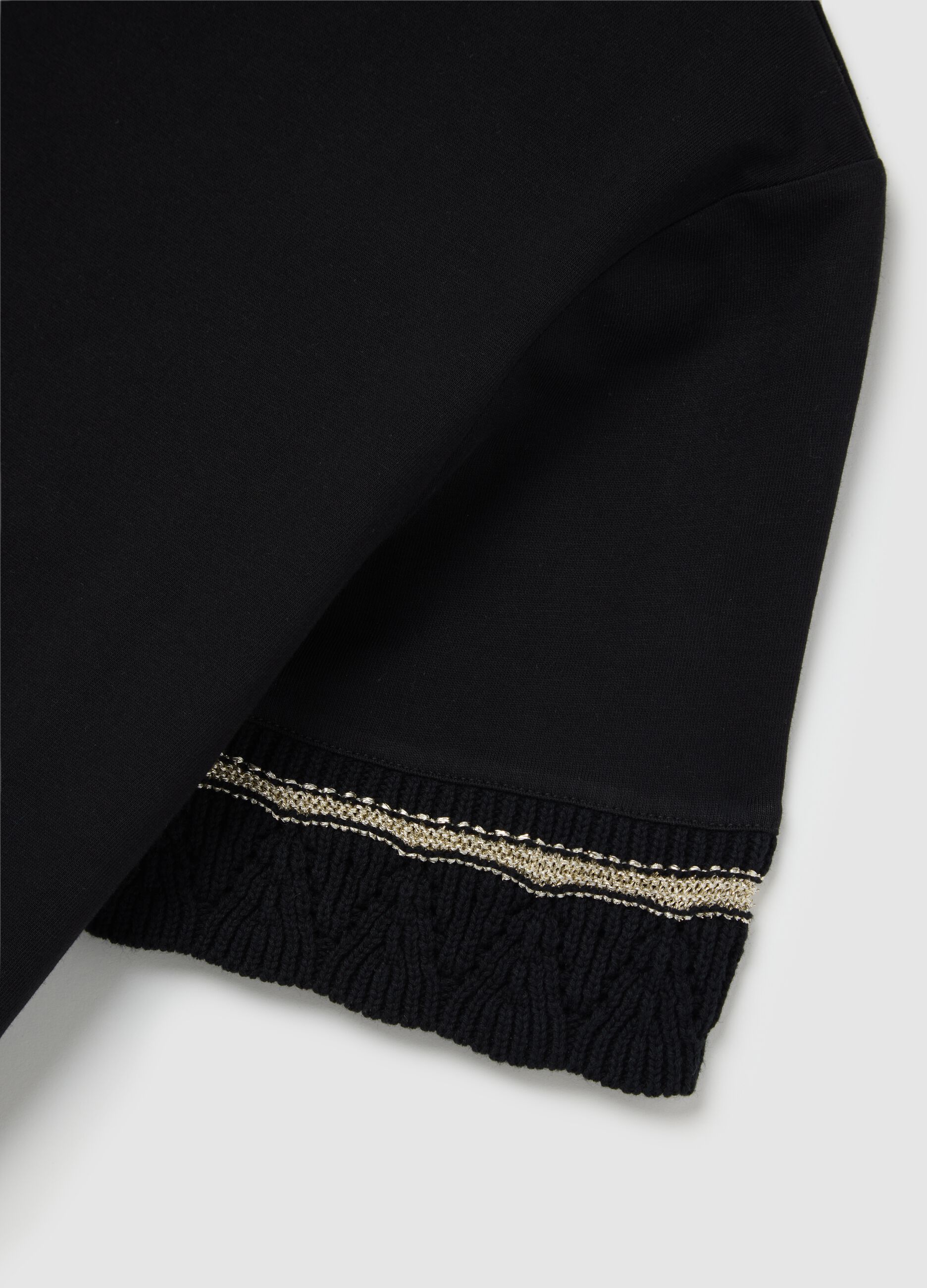 Black T-shirt with decorative details by Ovs