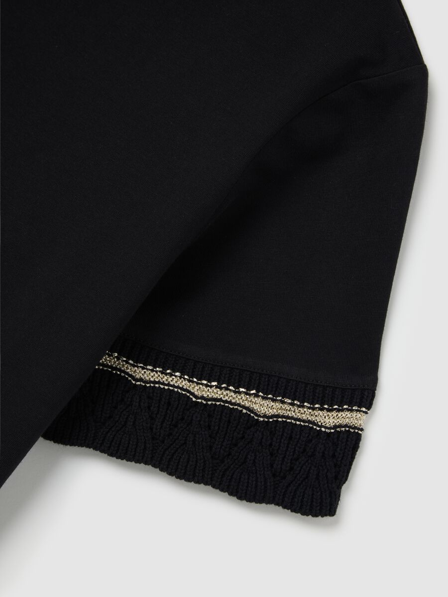Black T-shirt with decorative details by Ovs_5