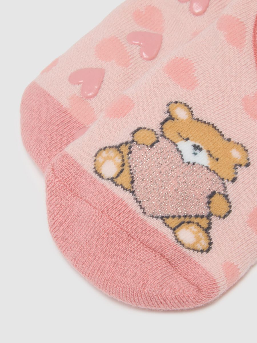 Pink Non-Slip Socks for Girls_0