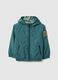 Boys' regular fit blue jacket with zip and hood_0