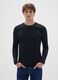 Black long sleeve pure cotton T-shirt_0