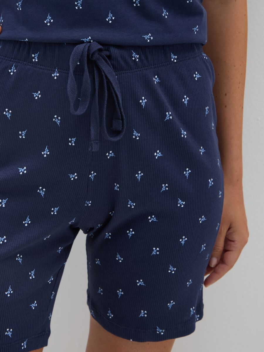 Blue pure cotton regular fit pyjamas_3