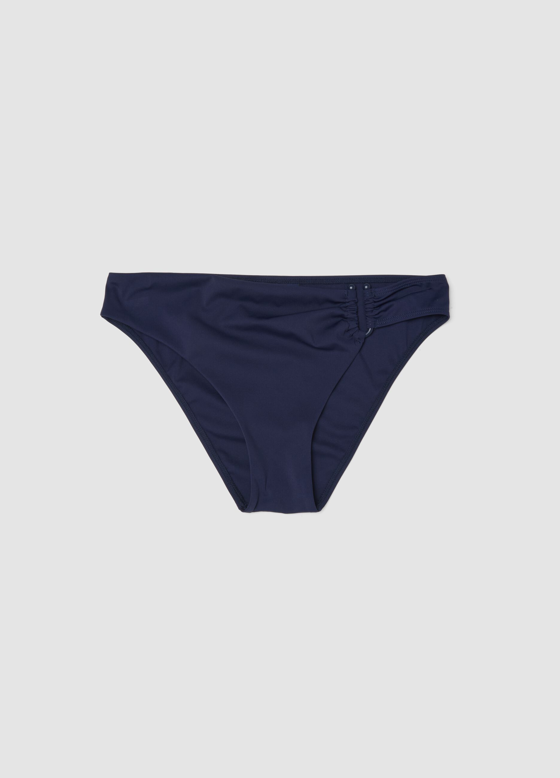 Blue stretch-fabric bikini bottoms