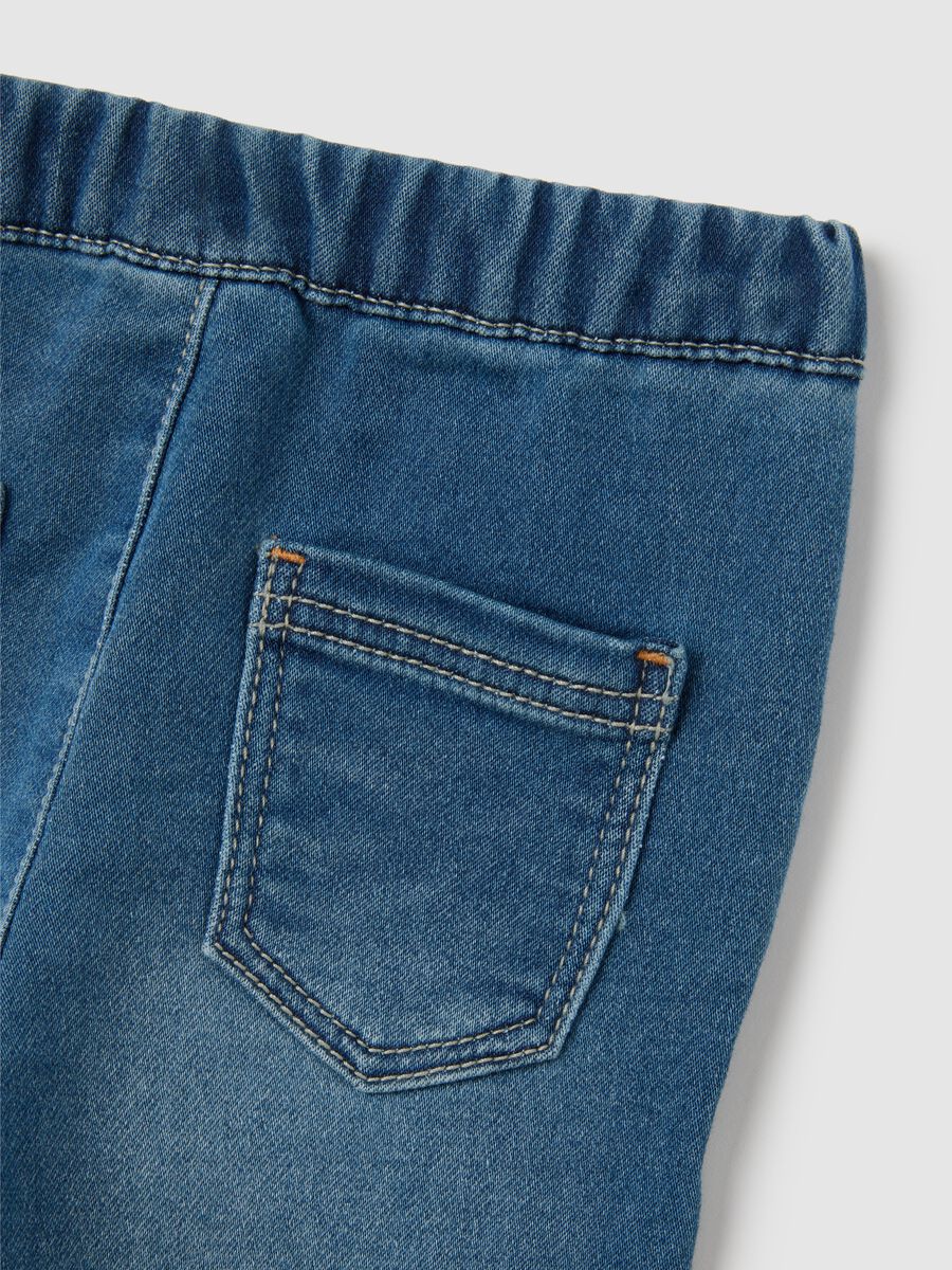 Denim regular fit jogger trousers for children_3