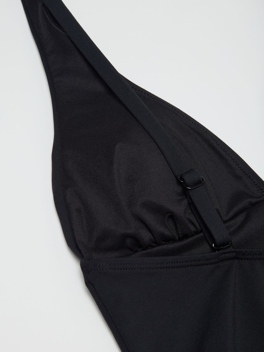 Women’s one-piece swimsuit in black stretch fabric_5