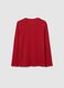 Boys' long sleeve red t-shirt in pure cotton regular fit_4