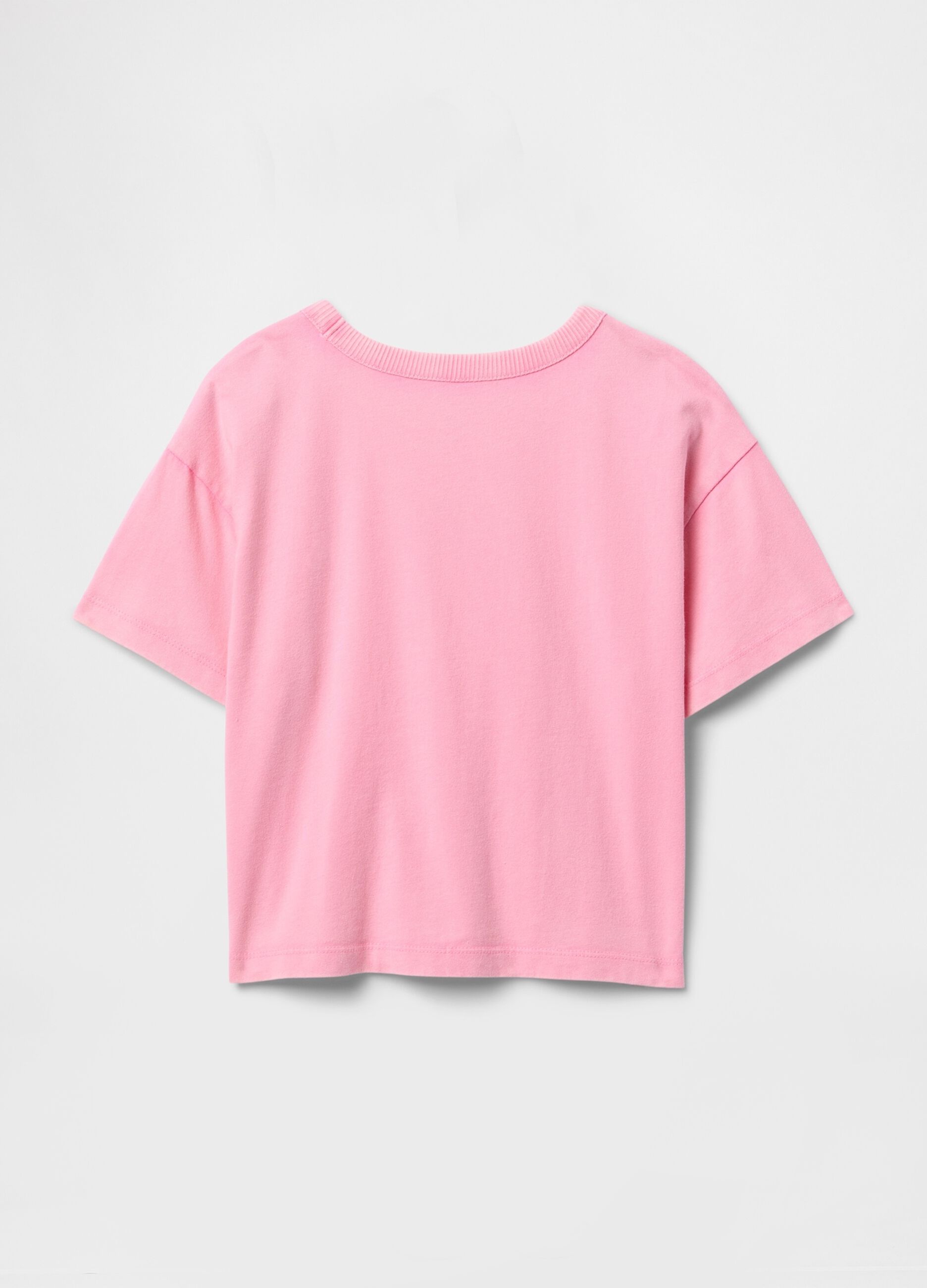 Girls' pink oversized T-shirt