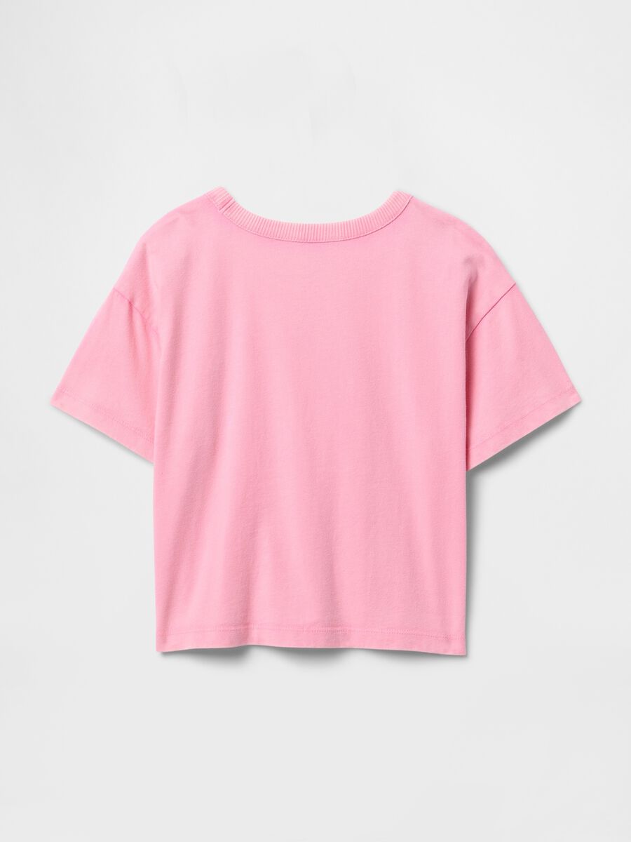 Girls' pink oversized T-shirt_2