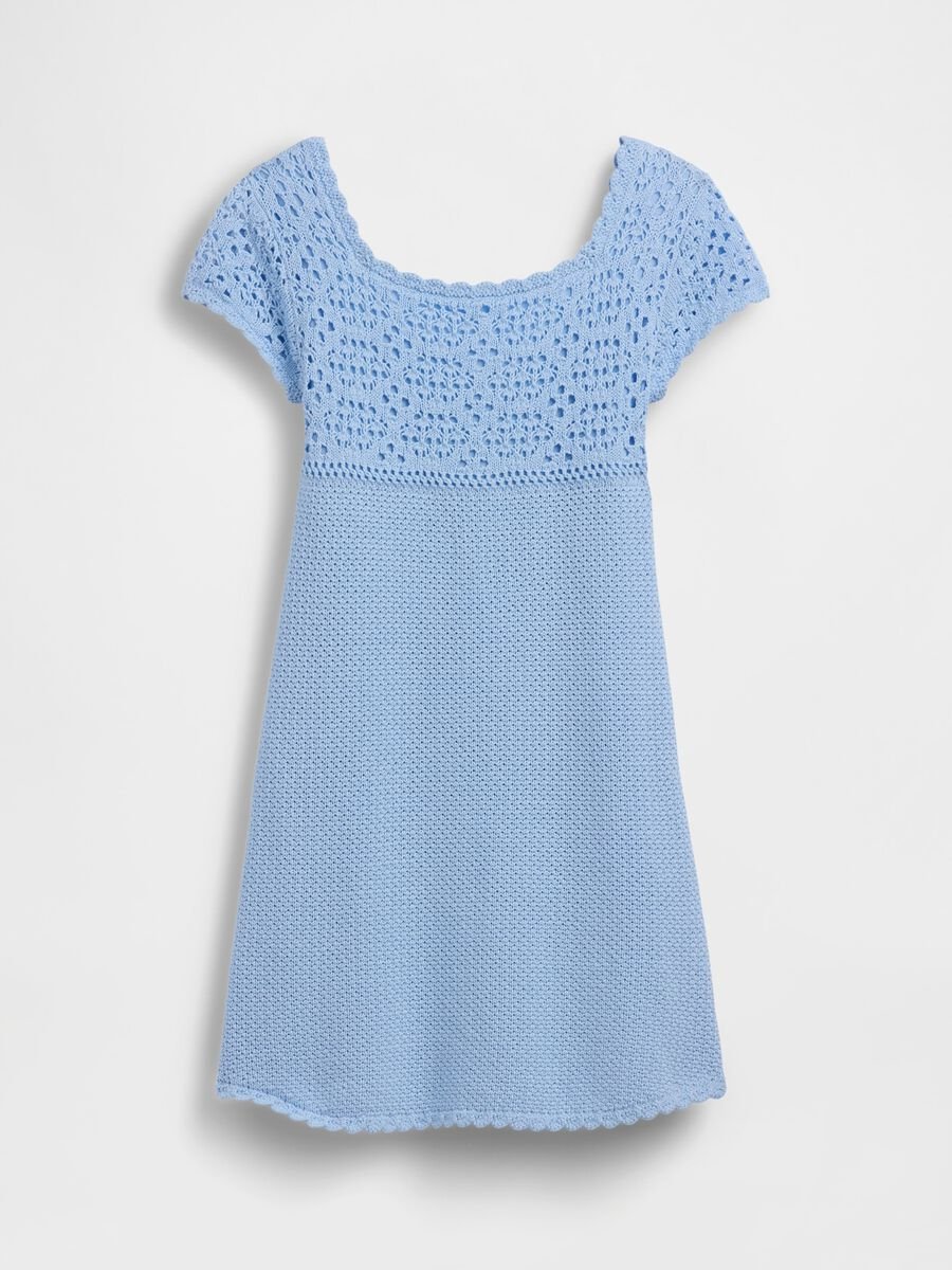 Cotton dress with broderie anglaise detail_2