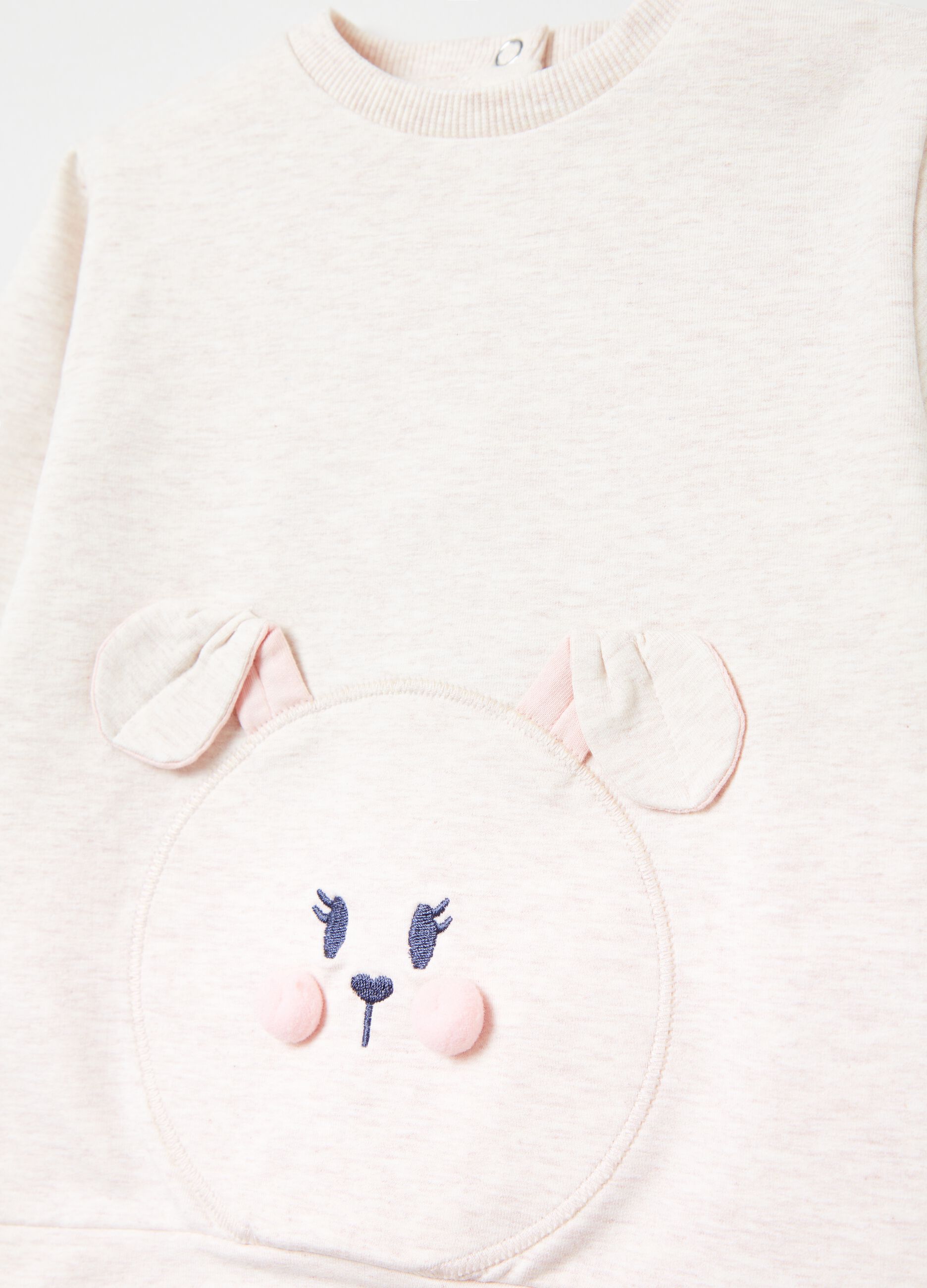 Jogging set in felpa con patch coniglietto_2