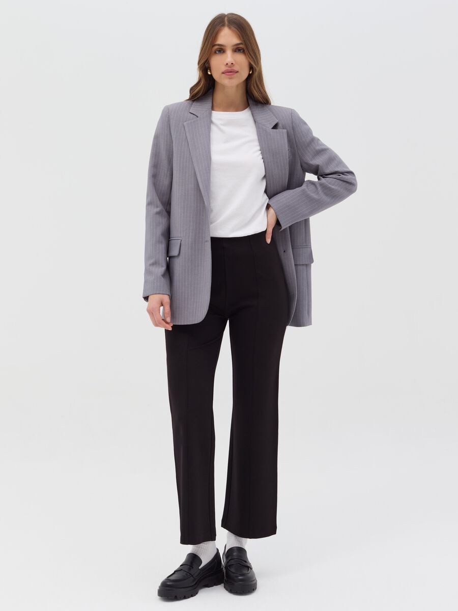 Cigarette trousers in Milano stitch_0