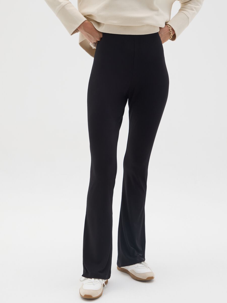 Black Maternity Stretch Leggings_1