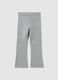 Girls' grey cotton blend flare trousers_1