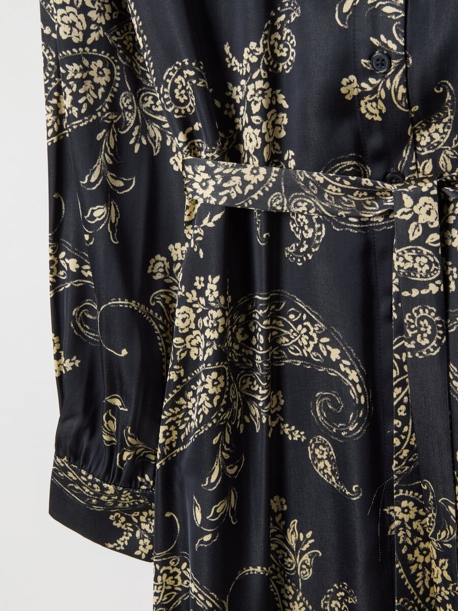 Chemisier in misto viscosa multicolor regular fit con motivo floreale_5