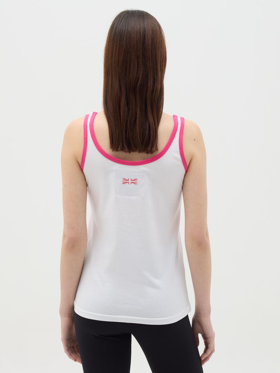 White tank top with contrast edging_3