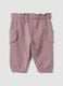 Purple organic cotton trousers with elasticated waist, regular fit_1