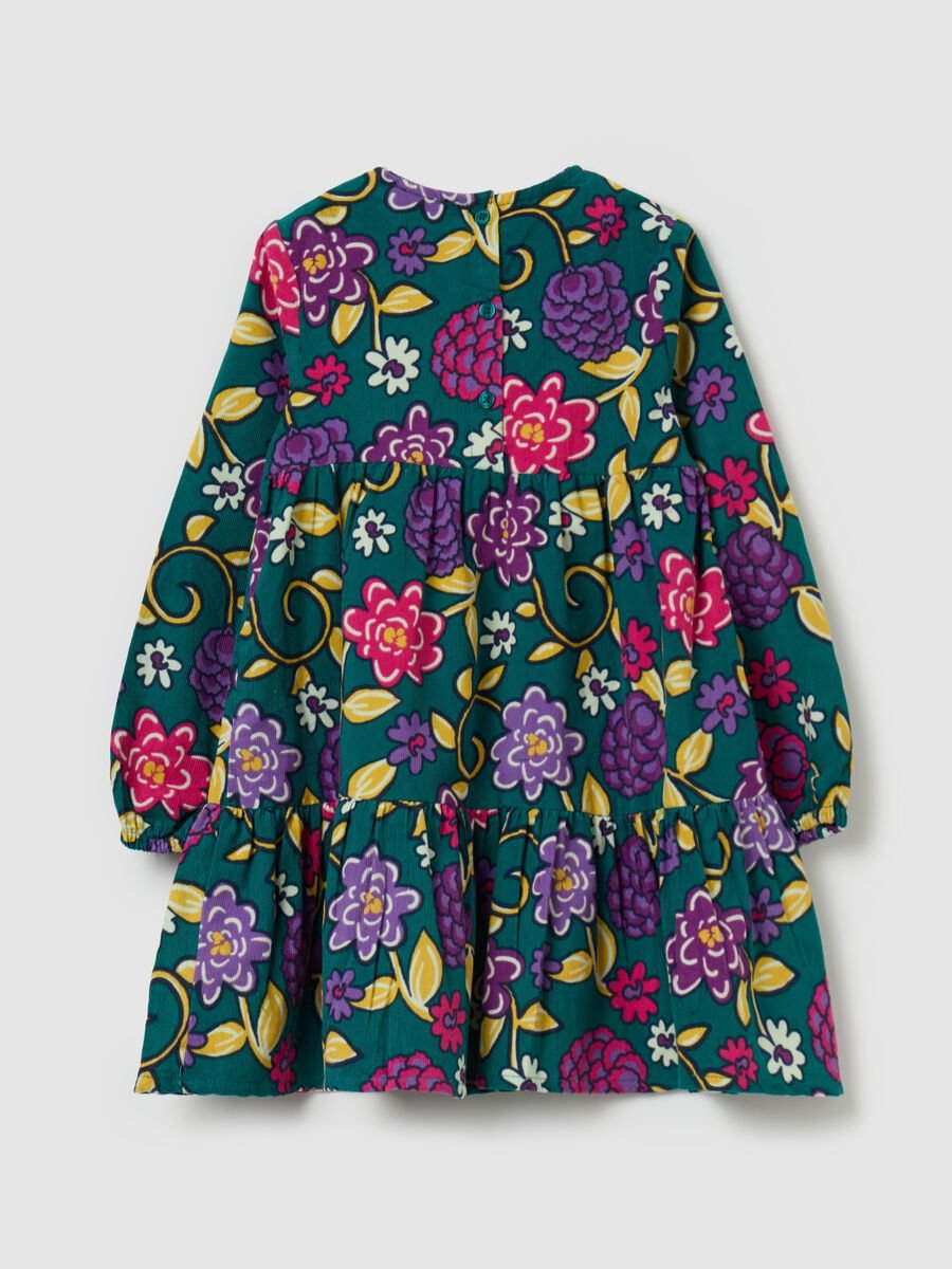 Velvet dress with floral pattern_4