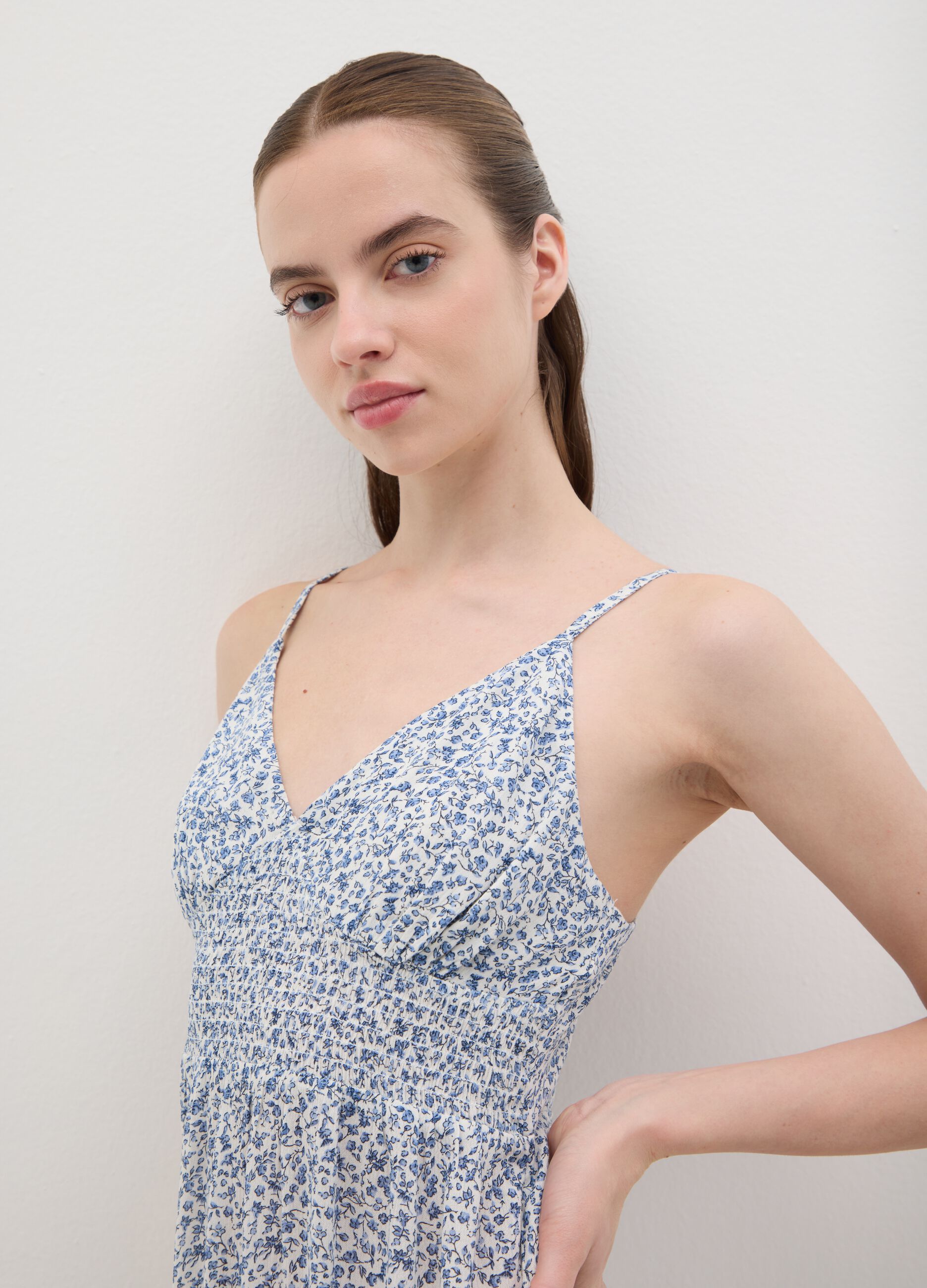 Women's Dress in Pure Multicolour Viscose Regular Fit