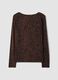 Brown stretch viscose animal-print slim-fit T-shirt_6
