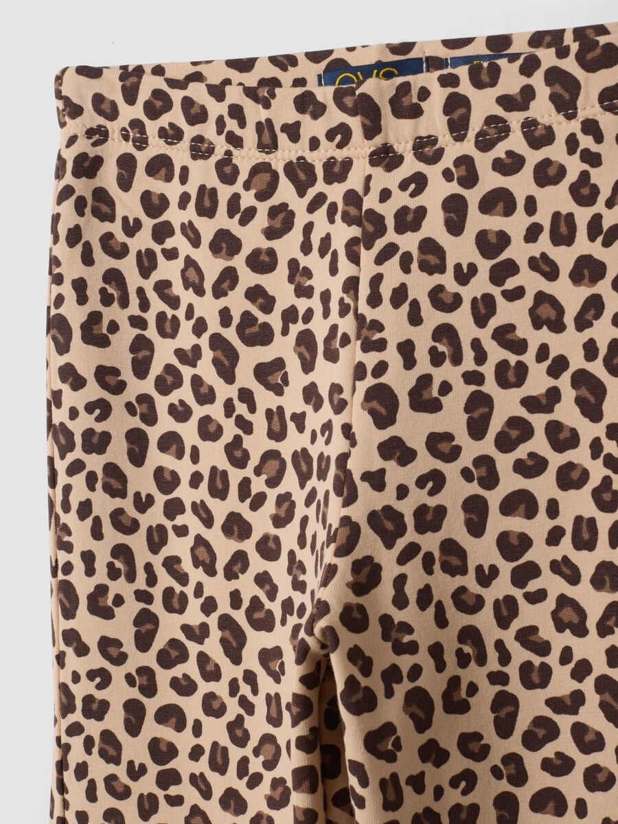 Beige stretchy organic cotton leggings_2