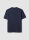 Blue pure cotton crew-neck T-shirt, relaxed fit_6