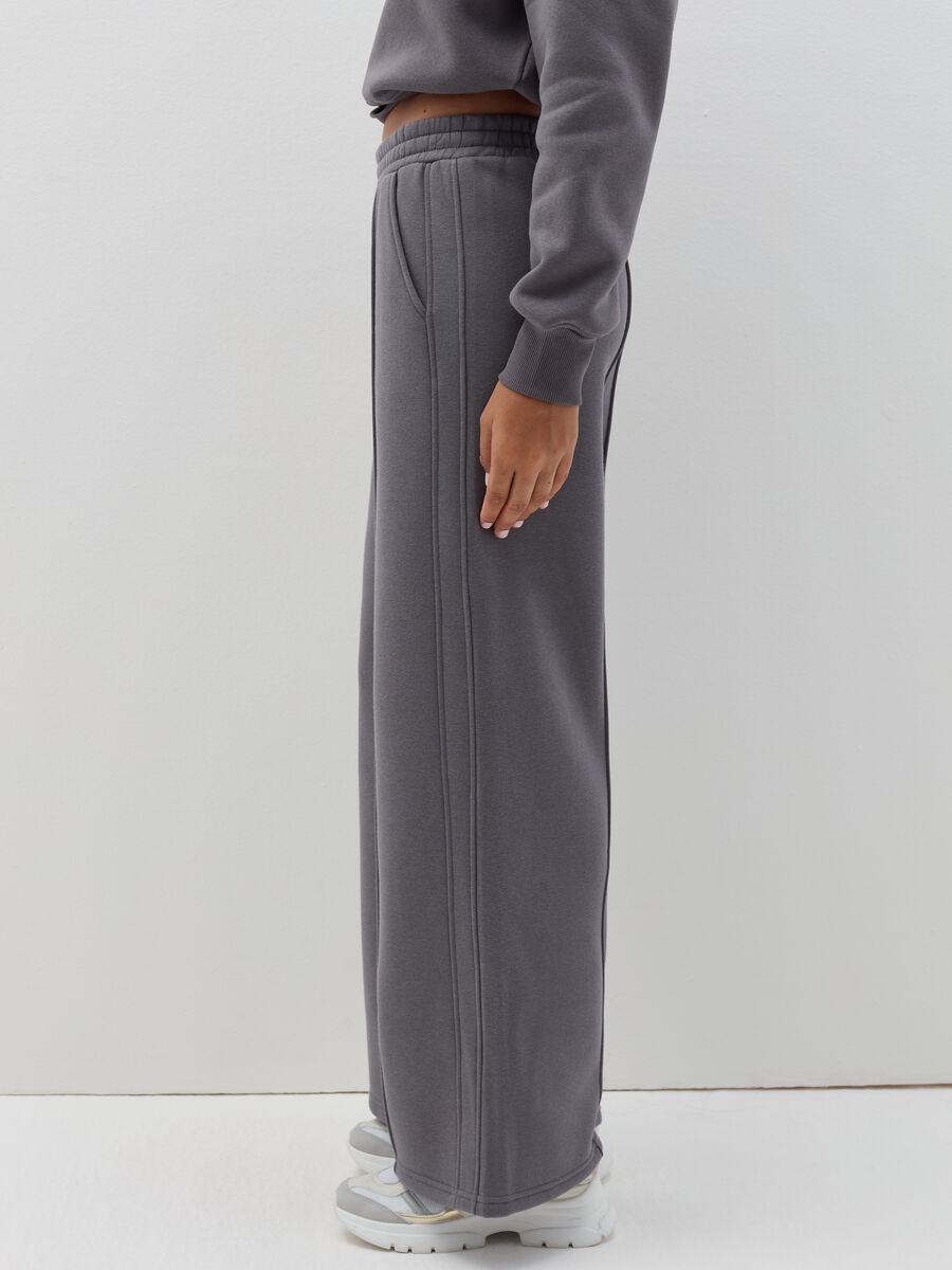 Wide-leg trousers in fleece_3
