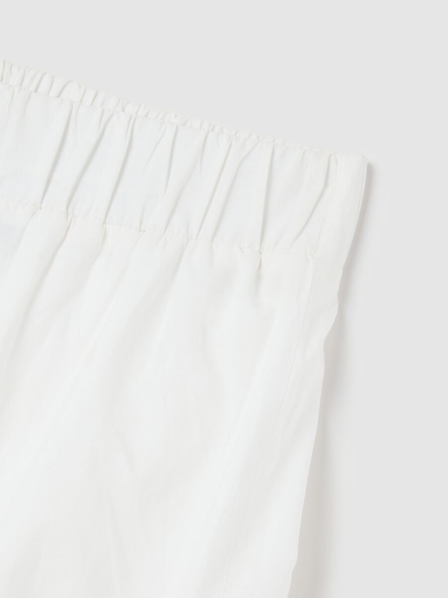 Women's long white pure cotton skirt, regular fit_5