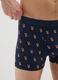 Christmas themed blue stretch cotton regular fit boxers_3
