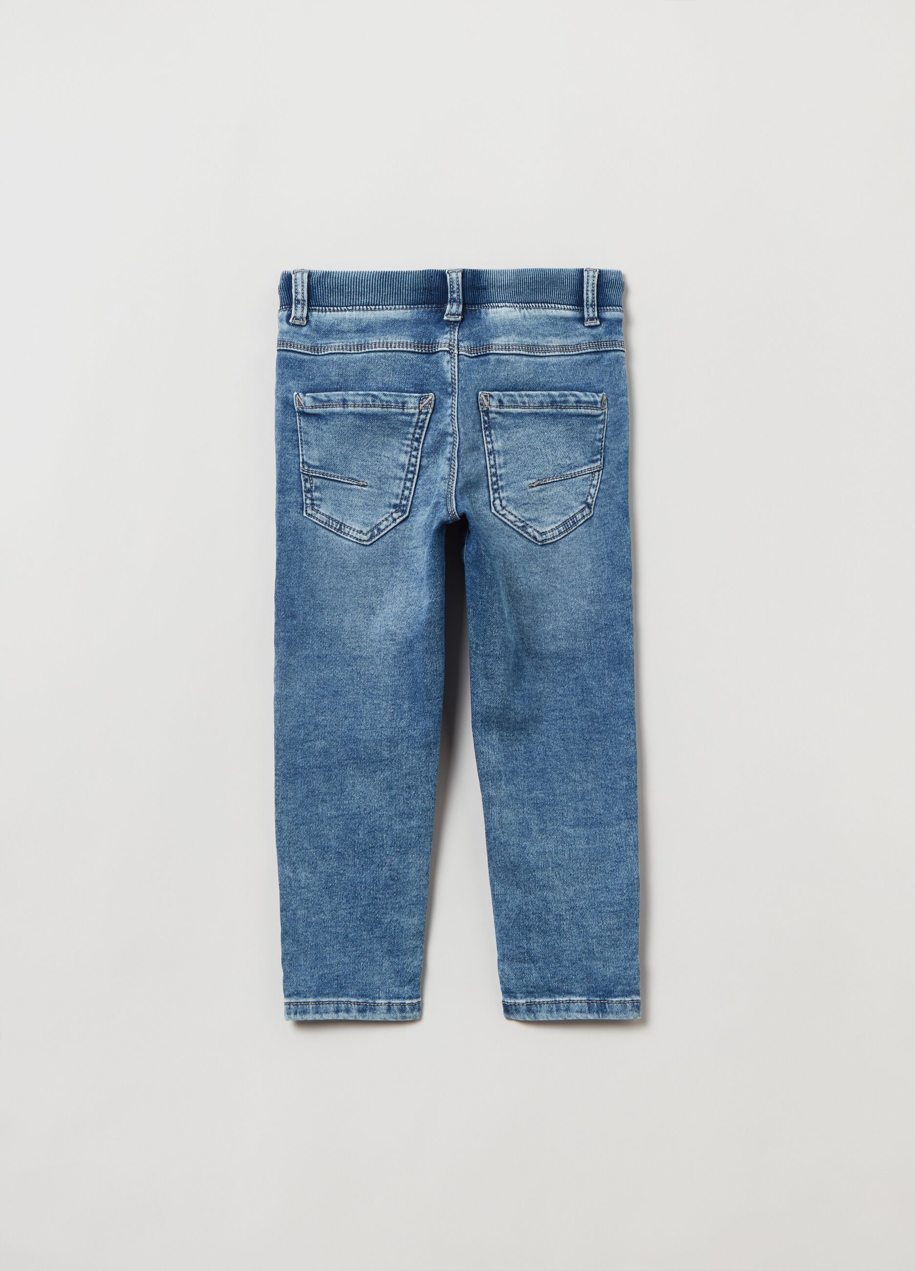 Joggers tapered fit in denim_1