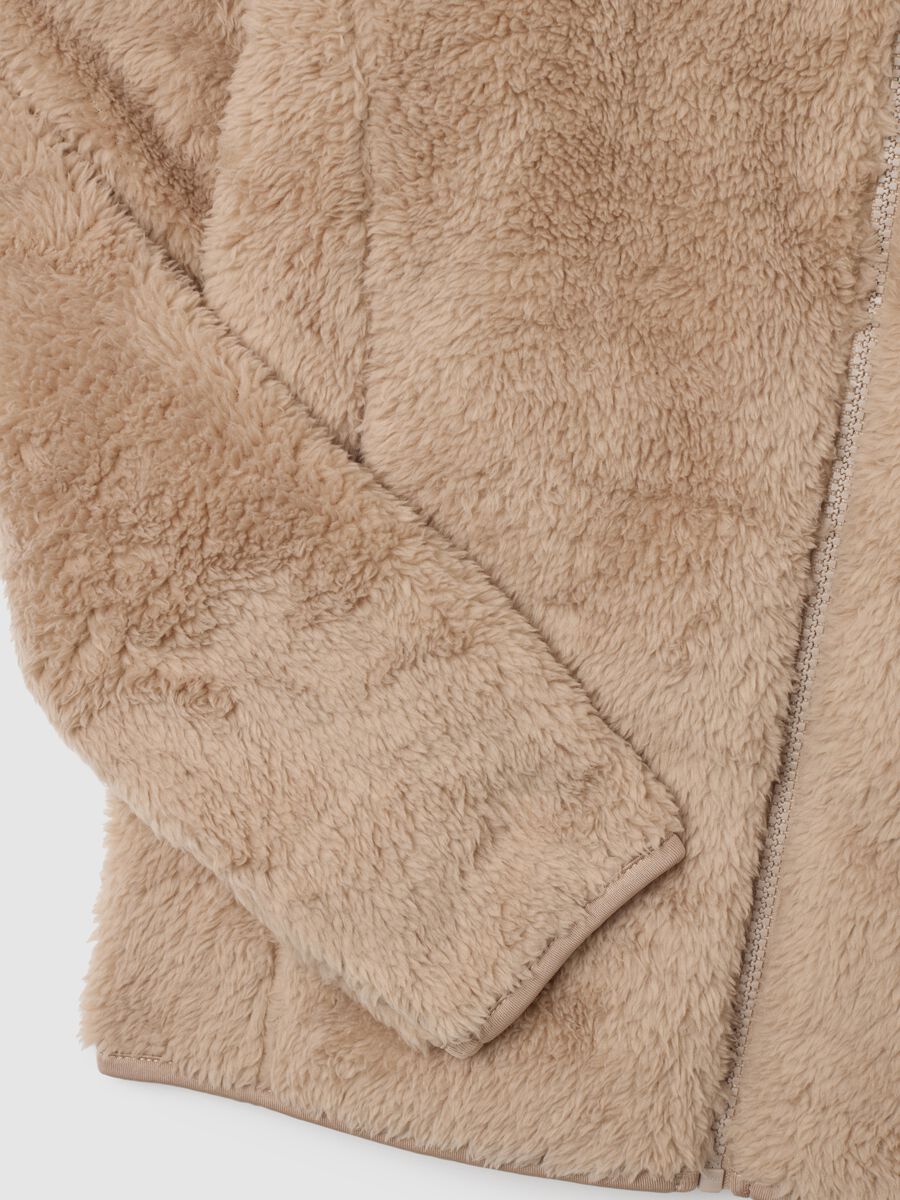 Felpa beige regular fit con zip_5