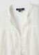 White pure cotton tie-front shirt, regular fit_1