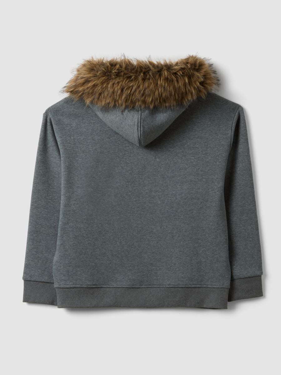 Grey marl stretch sweatshirt with crew neck, relaxed fit_2