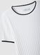 White viscose blend t-shirt regular fit with perforated details_5
