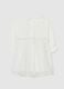 Infant dress in white cotton blend regular fit with glitter_1