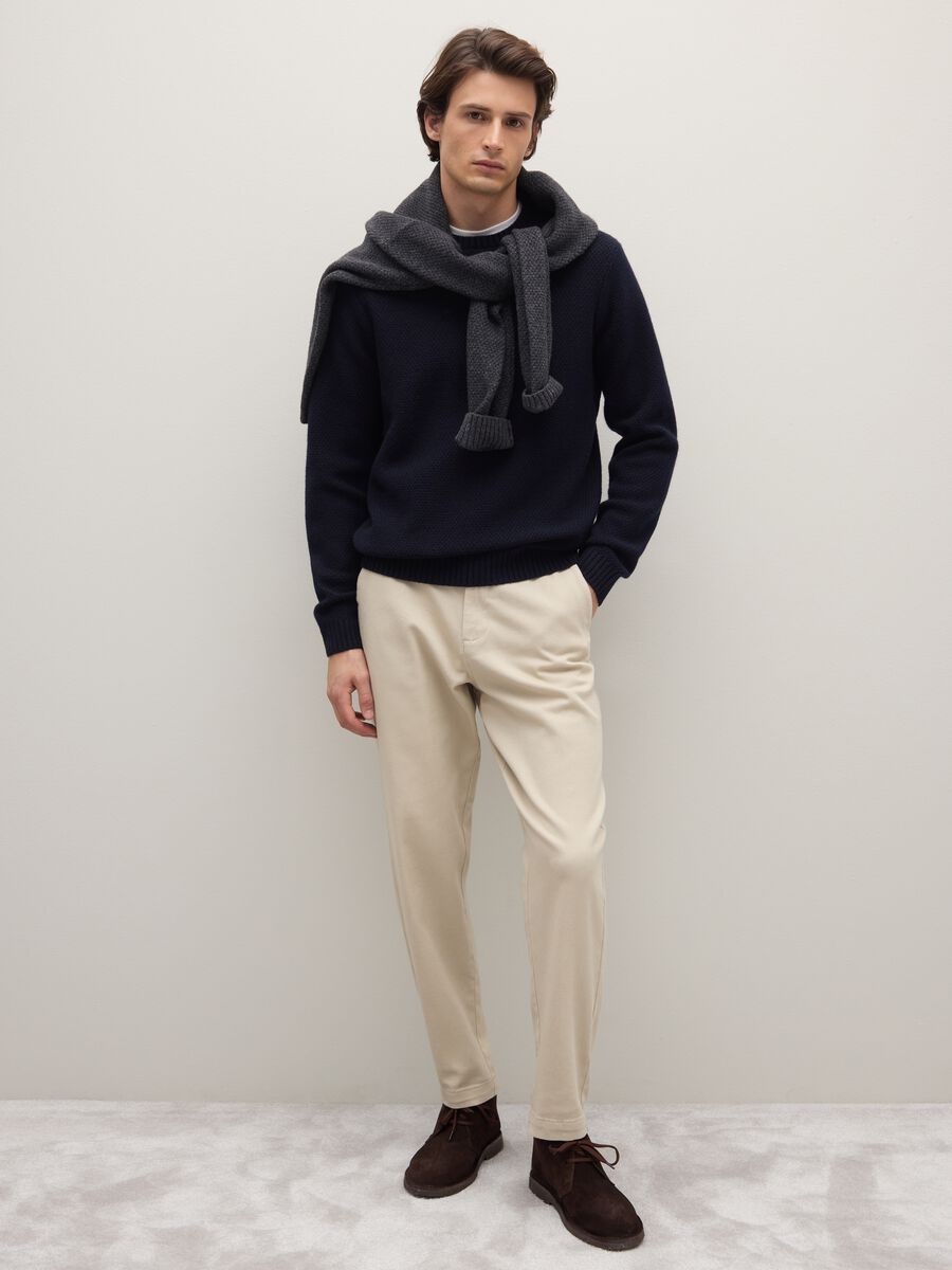 Blue Pure Wool Sweater Regular Fit_1