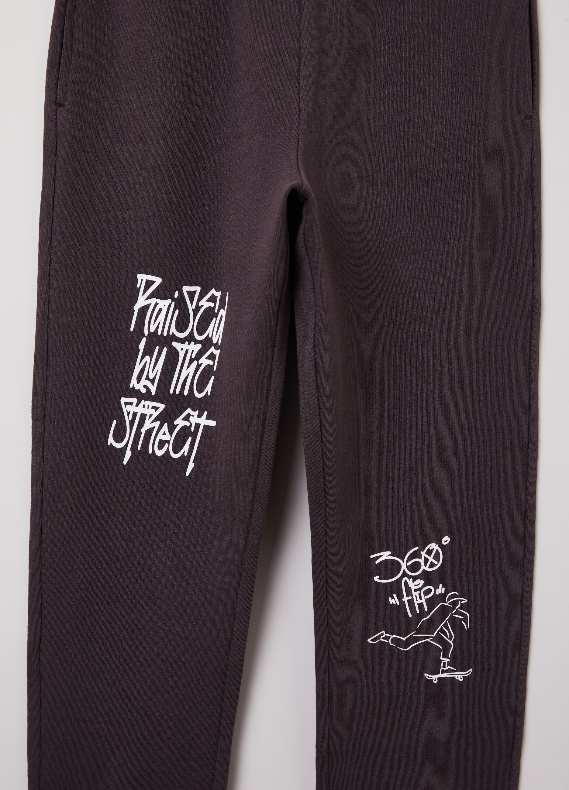 Joggers in felpa con stampa lettering _2