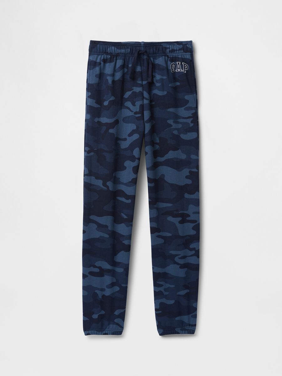 Pantaloni camouflage in misto cotone multicolor slim fit_3