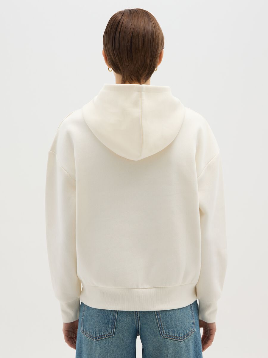 Felpa bianca in misto cotone regular fit con stampa Disney_2