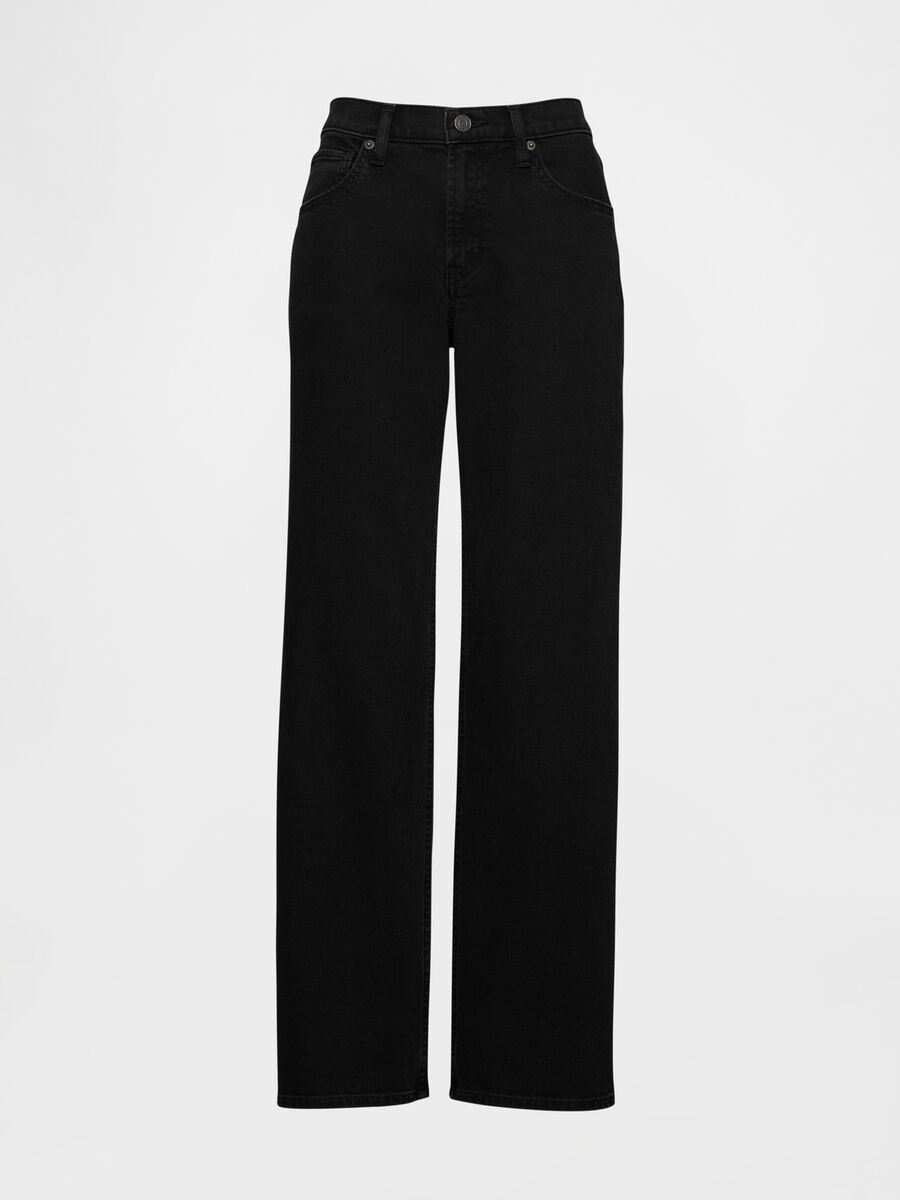 Pantaloni in denim nero elasticizzato_6
