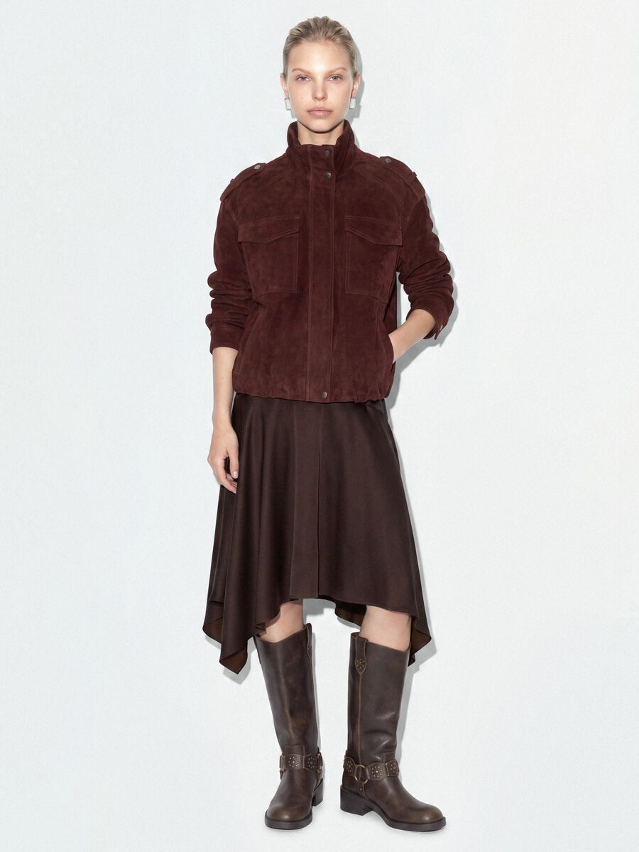 Giacca rossa in vera pelle regular fit_1