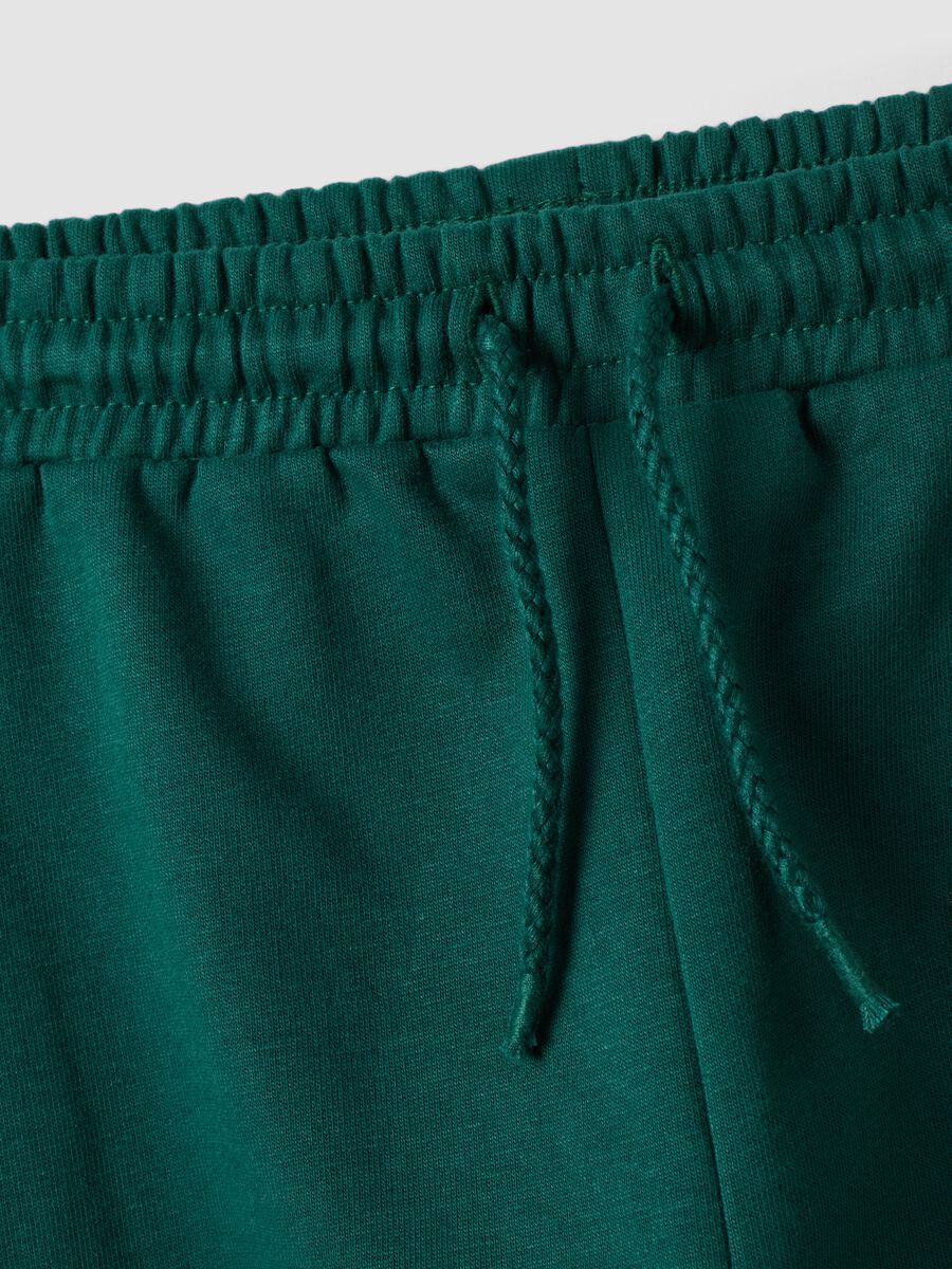 Pantaloni jogger verdi in puro cotone_2