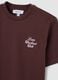 Brown relaxed-fit pure cotton T-shirt with embroidered slogan_6
