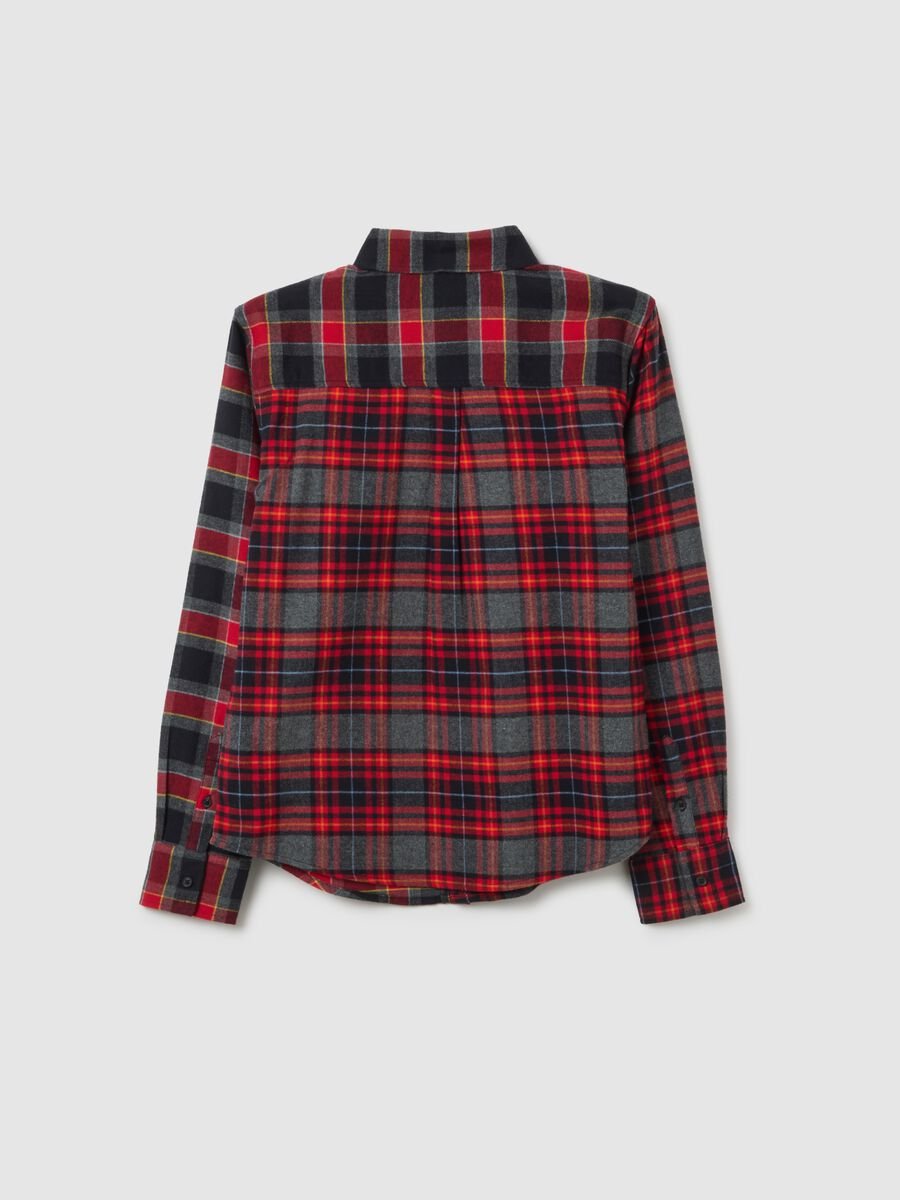 Multicolour Check Boys' Shirt in Pure Cotton Regular Fit_2