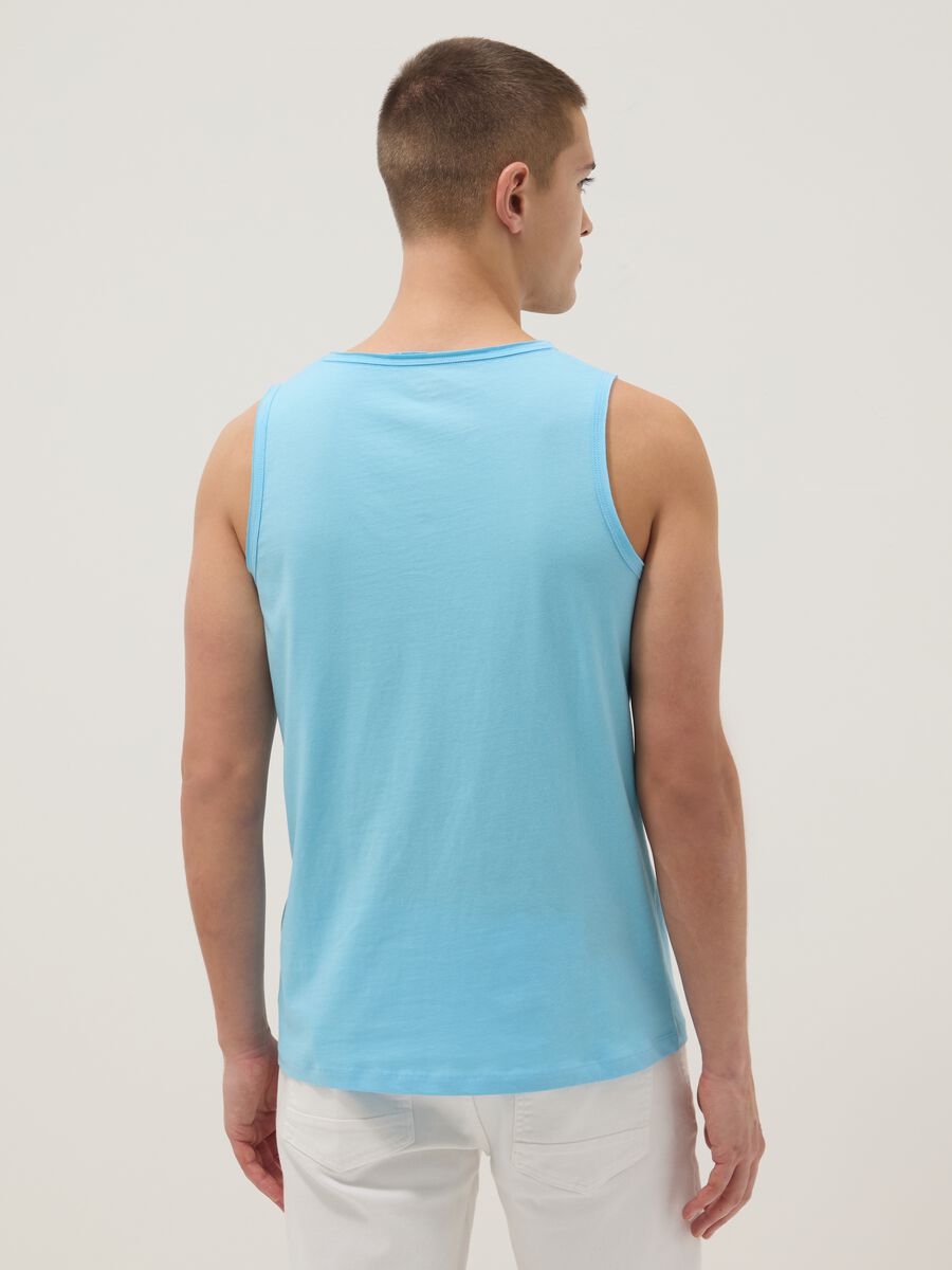 Light Blue Pure Cotton Vest Top_3