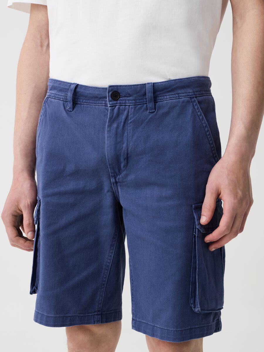 Cargo Bermuda shorts in cotton twill_2