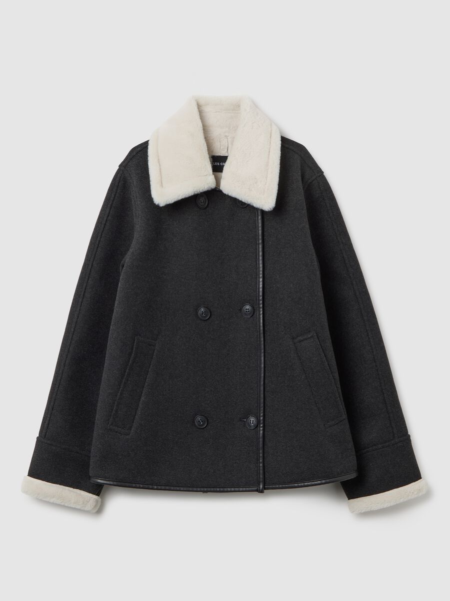 Black jacket with regular fit collar and buttons_4