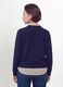 Blue viscose-blend polo-collar jumper with relaxed fit_2