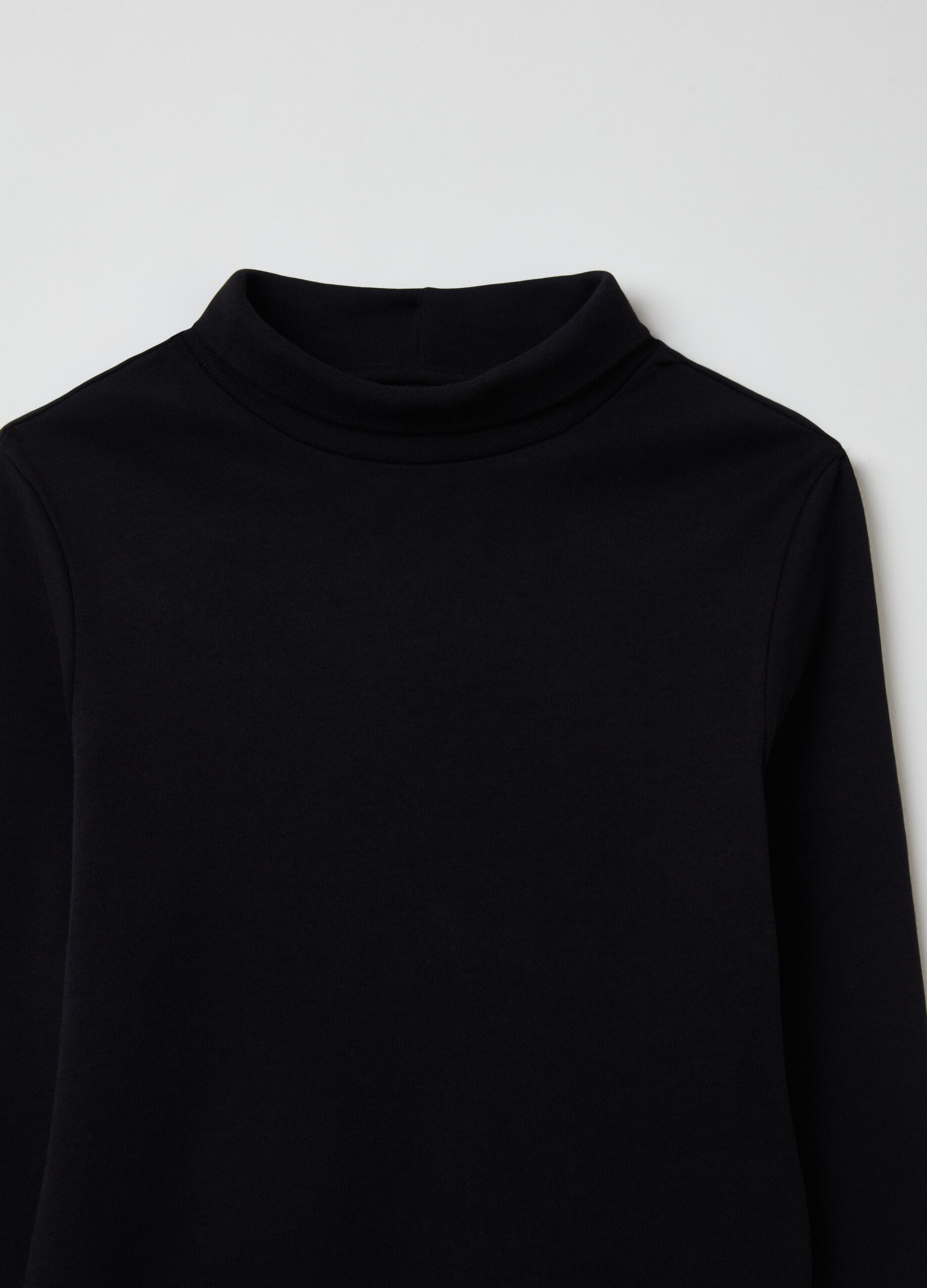 T-shirt a maniche lunghe con collo alto_2